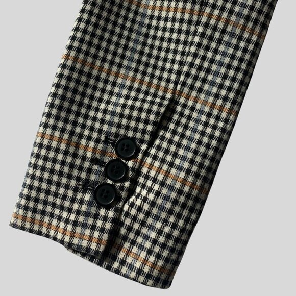 JUST FEMALE Holmes Oversized Double Breasted Checkered Plaid Blazer Size XS - Picture 5 of 9